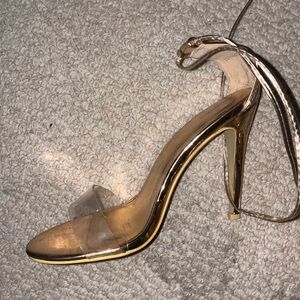 Elegant Gold Stiletto Heels